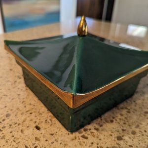 Ever Art (California) - Deep Green Candy Dish w/lid